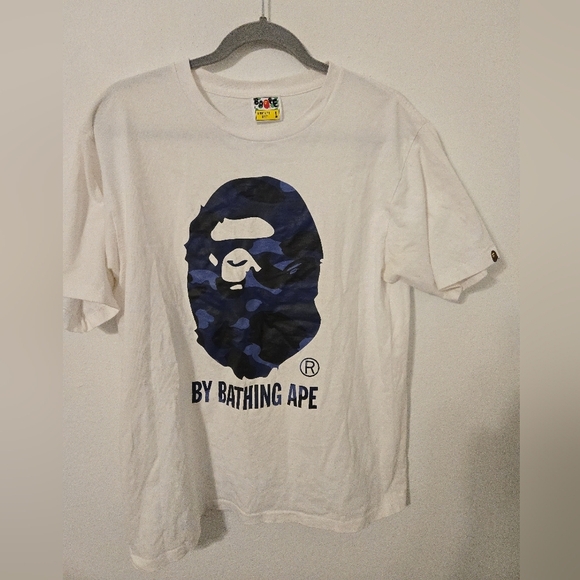Bape Other - BAPE Camo By Bathing Ape Tee White Navy Mens Size Large T Shirt